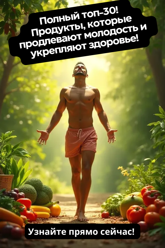 Полный топ-30! Продукты, которые продлевают молодость и укрепляют здоровье!